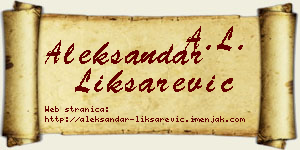 Aleksandar Liksarević vizit kartica